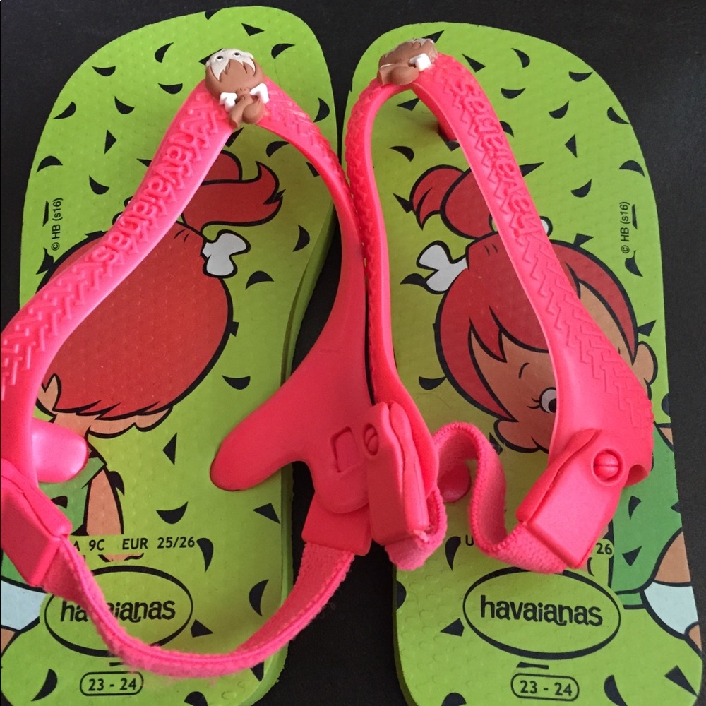 Havaianas Toddler Sandals 9c Flintstones-Pebbles